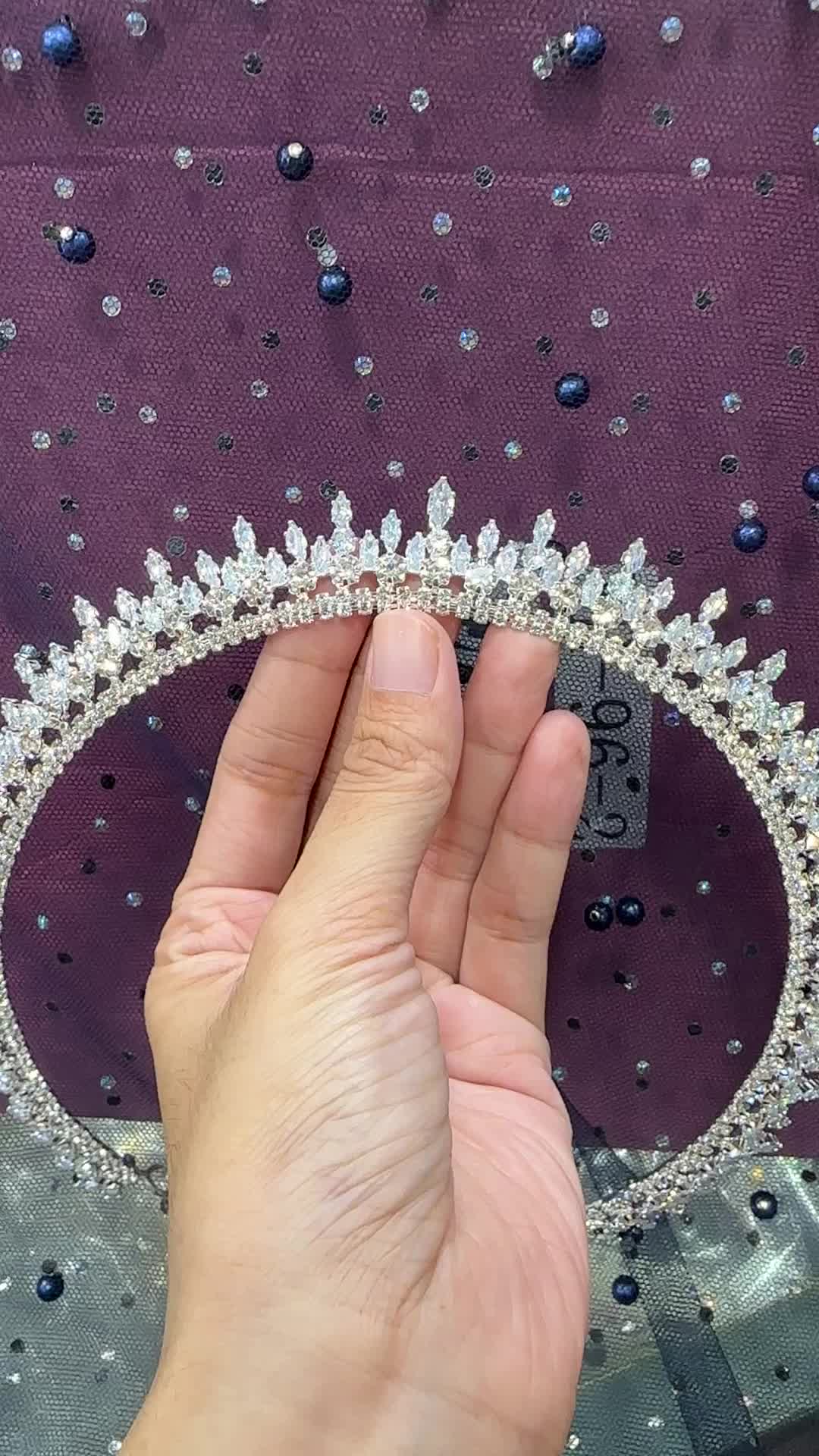 Mahkota zircon Paris nW batu Silver