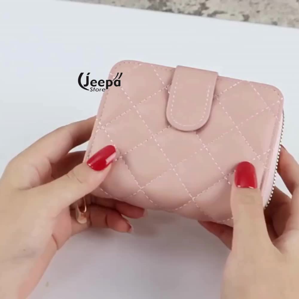 Dompet Lipat Wanita Model Kotak Dompet Multifungsi Dompet Kartu
