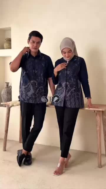 Blouse Batik Wanita Modern Blouse Kancing Lengan Panjang Dan Kemeja Batik Lengan Pendek Motif Coklatan