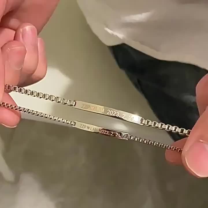 Lula Rose Gelang Valentine Titanium Bisa Ukir Nama Hadiah Pacar Anniversary