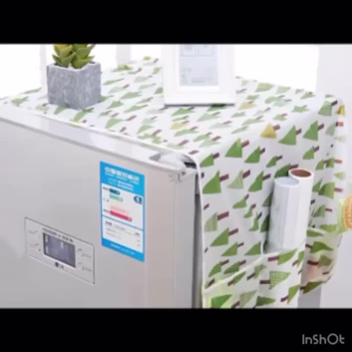 Alas Taplak Kulkas Cover Mesin cuci Sarung Kulkas Waterproof Taplak Storage Refrigirator Penutup Kulkas