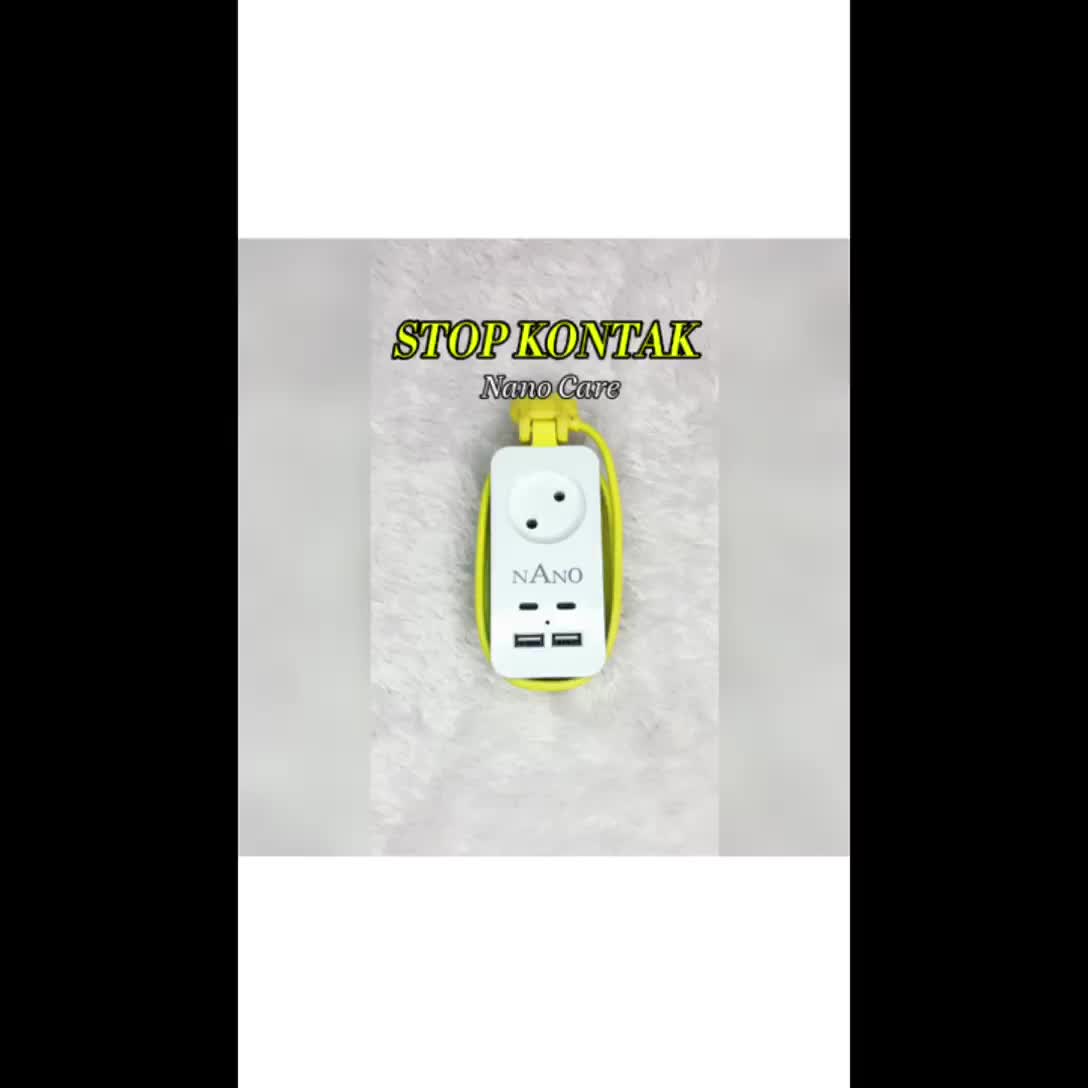 Stop Kontak Traveling 1 Lubang Saklar+ 4 Port USB/1 Lubang Saklar+2 Port USB+2 Type C stop  kontak