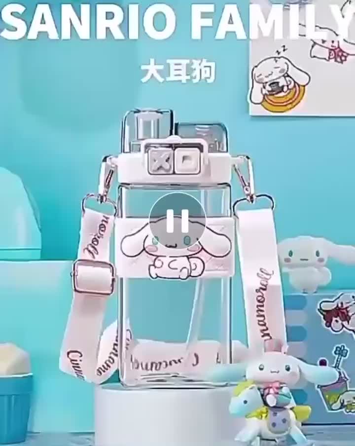 Botol Minum Anak Sanrio 2in1 Sedot Teguk Melody Kuromi Cinnamoroll 580ML/2304 - Pink - Minuman, Kuning