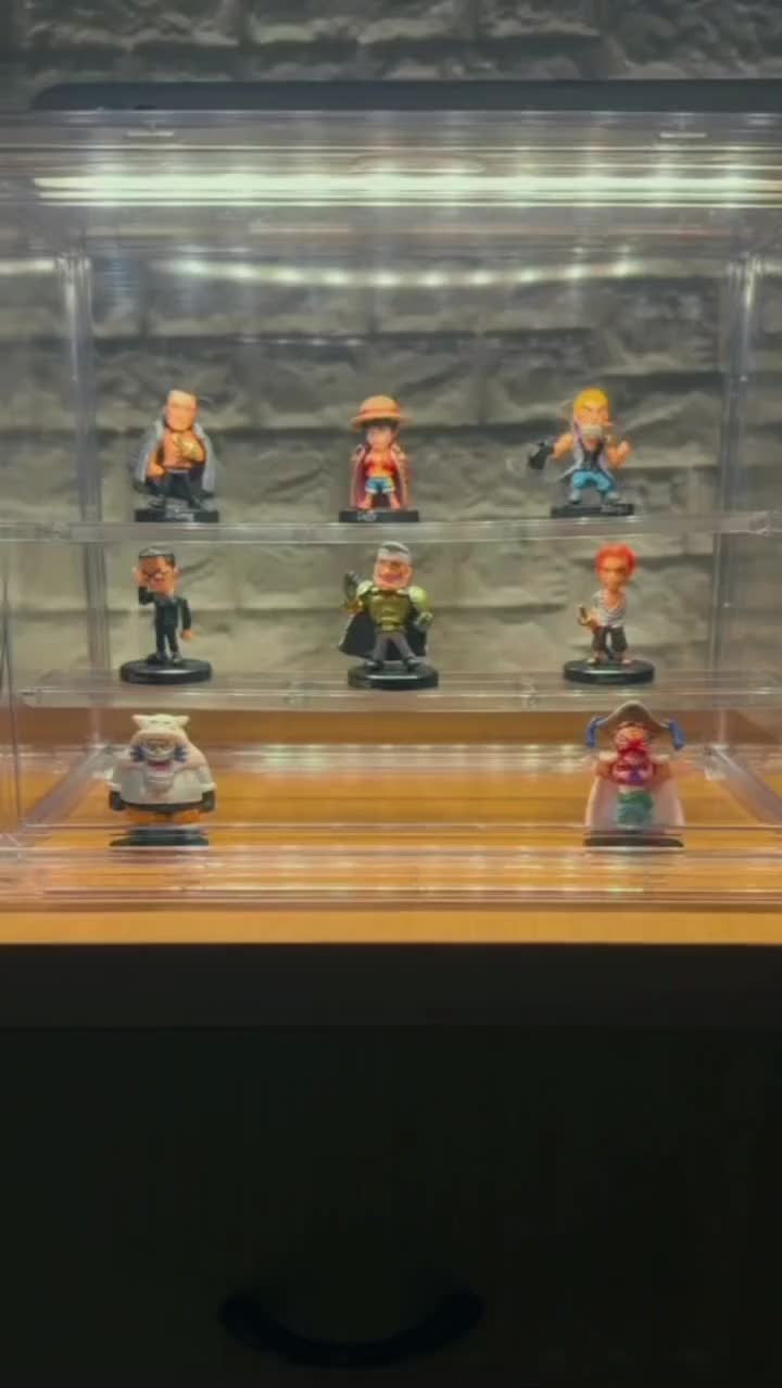 HOMU TOMEI L Transparent Storage Display Box Bening Acrylic Action Figure Anime Stand  2 Susun Tangga Kotak Penyimpanan Rak Pajangan Akrilik Transparan
