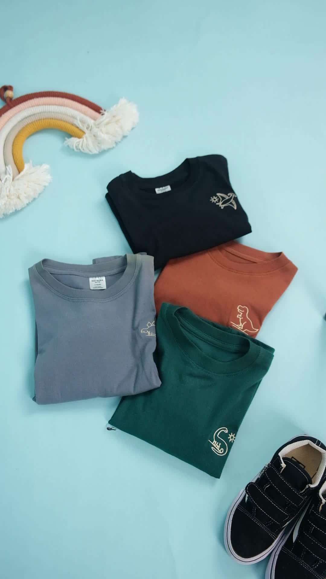 Kaos Anak Lengan Panjang Dinosaurus Dino Baju Anak Atasan Anak 12345 Tahun