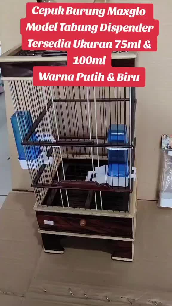 Cepuk Dispenser Maxglo Tempat Makan & Minum Burung Isi Set