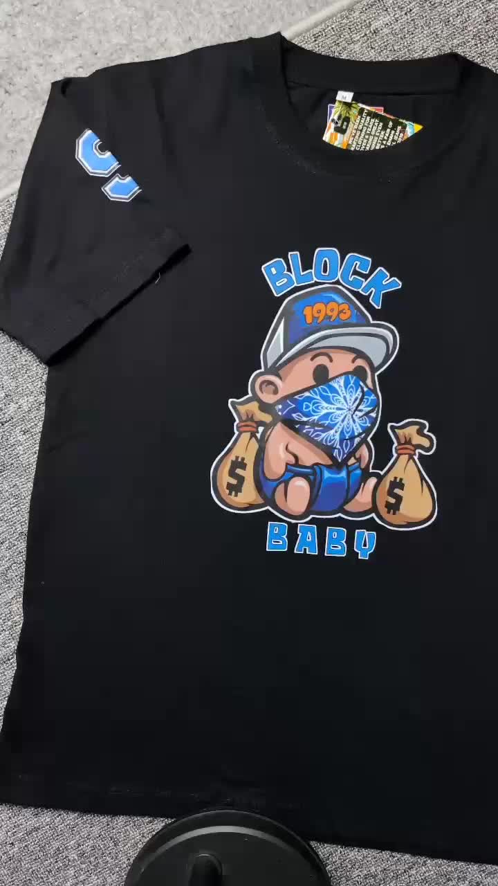 Kaos Distro Lengan Pendek Casual Motif baby block Bahan Lembut adem menyerap keringat Pria Korean Cuci Dingin unisex Mesin Dicuci bajudistro baju  kaos kaos oversize cowok xxxl xl