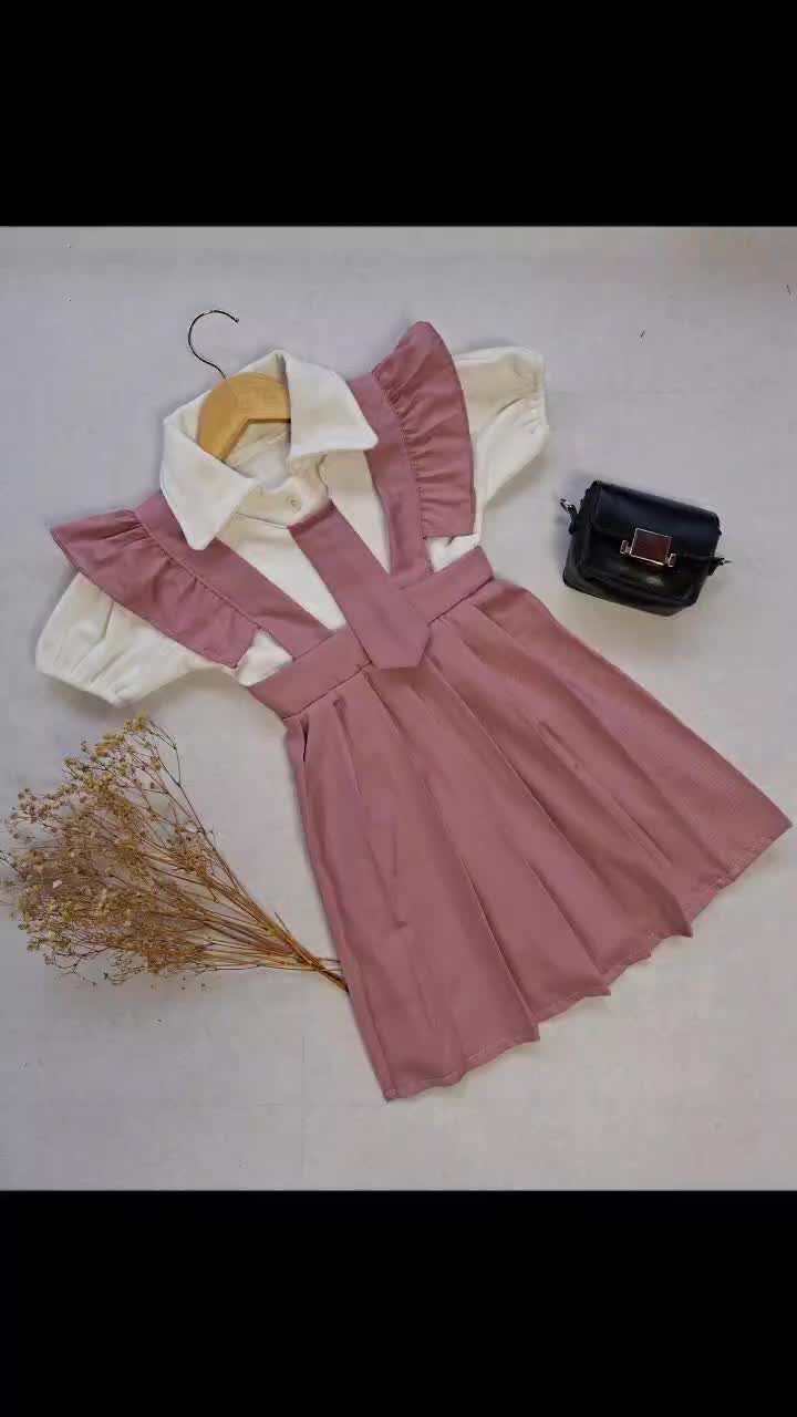 D-MERR COLLECTION OVERALL ROK ANAK PEREMPUAN JUMPSUIT ROK SETELAN KODOK ANAK Baju