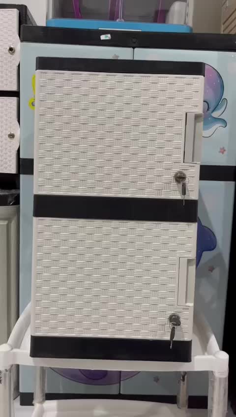 COD Lemari Plastik 1 Pintu Susun 2 Kunci KIngdom Slap Furniture