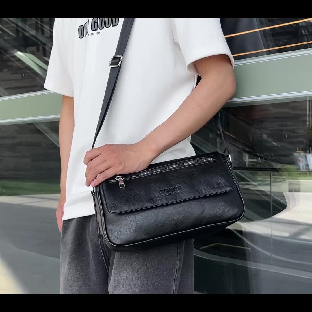 WEIXIER D514 Tas Selempang Pria Kulit Crossbody Sling Bag Anti Air WX-OS