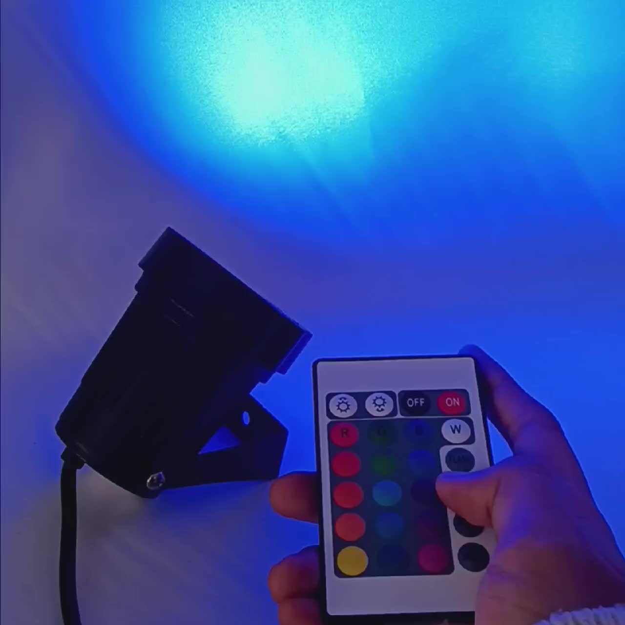Lampu Sorot LED Taman Tancap COB 7 Watt 220V Outdoor Warna Warni/RGB