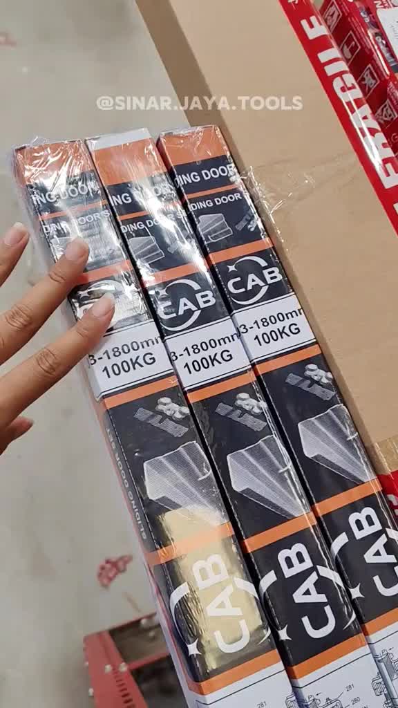 SJT - Rel Pintu Geser / Sliding Rail Galvanis J3 Panjang 1.8 meter Komplit Set engsel pintu geser engsel  pintu rel  pintu