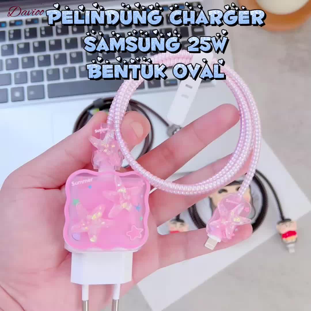 Pelindung Charger FOR SAMSUNG 25W OVAL EP-TA800 | Set 5 Item Paket Cover Pelindung Kabel & Kepala Charger Untuk Charger FOR SAMSUNG 25W OVAL EP-TA800