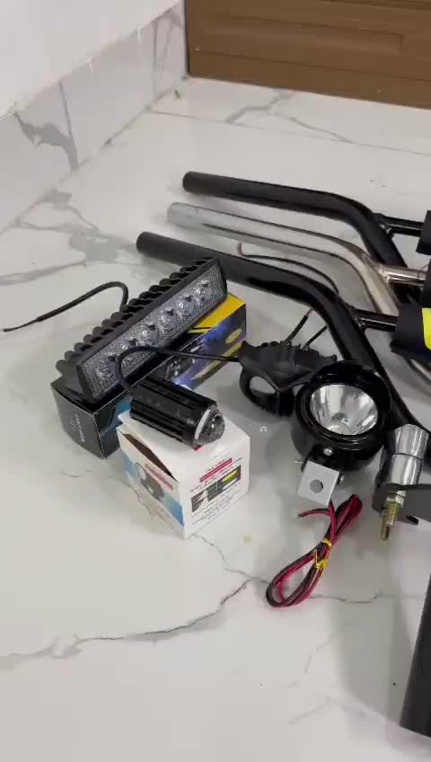 PAKETAN STANG STIR TRAIL ADAPTOR BEBEK MATIC GAS SPONTAN POLOS LAMPU SOROT FREE SAKLAR ON OFF STANG UNIVERSAL