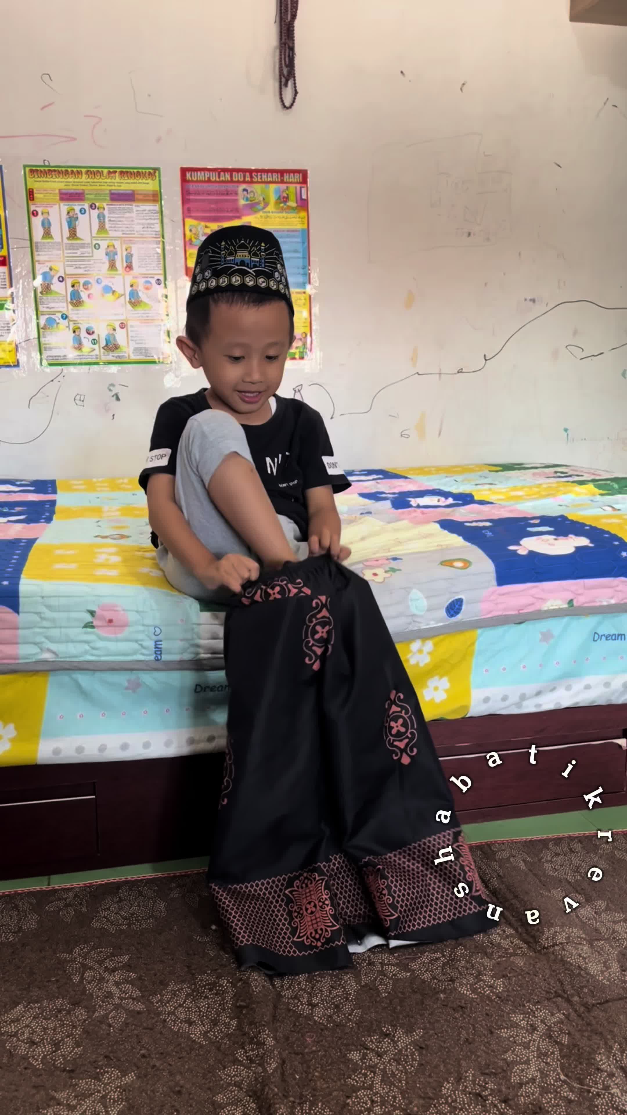 Sarung Instan Anak Usia 3-11 Muslim Terbaru Model Praktis Karet Pinggang