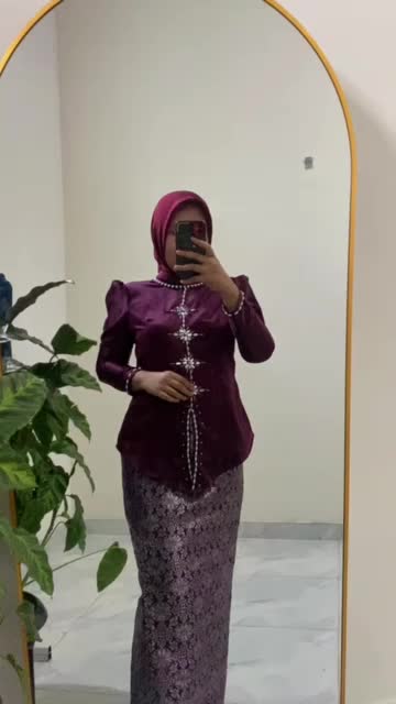 Terbaru inara set kurung melayu + rok songket
