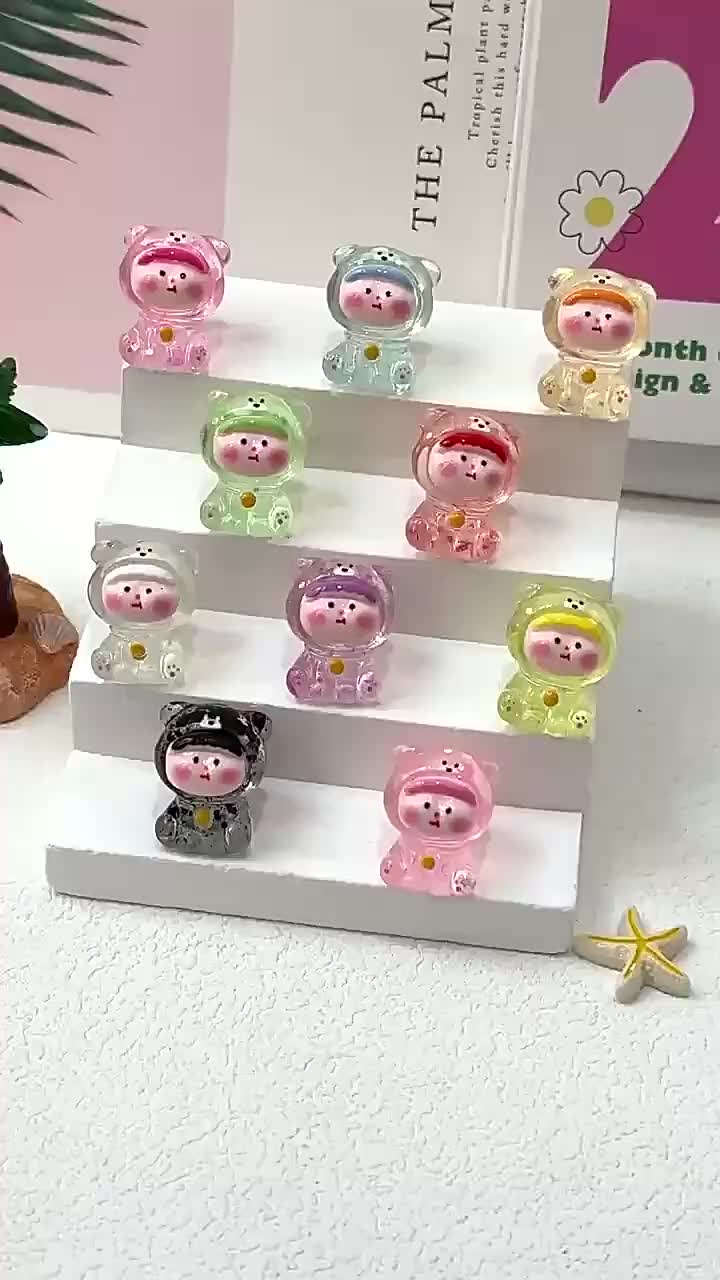 【BISA COD】Aksesoris Resin Payet Kecil Ornamen Desktop Ornamen Lilith Beruang Kecil Plastik