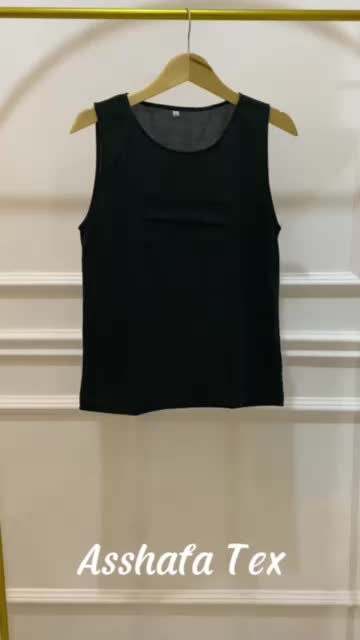 Kaos Singlet Pria Dewasa Kantong Depan Perlengkapan Haji dan Umroh Bahan Katun Premium