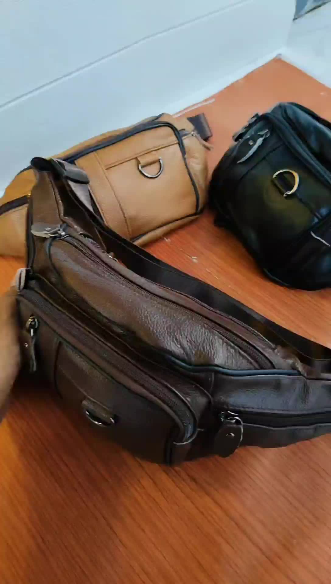 Waist Bag Tas Pinggang Tas Slempang Pria Kulit Sapi Asli