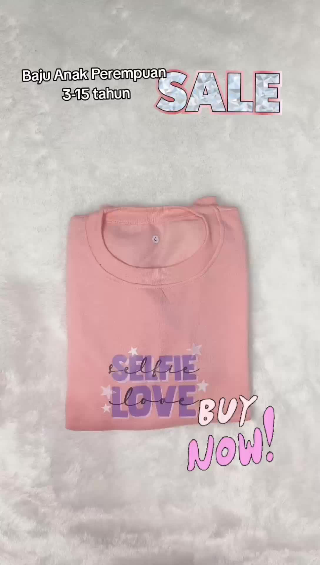 Baju Kaos Anak Perempuan Lengan Panjang 3-15 Tahun