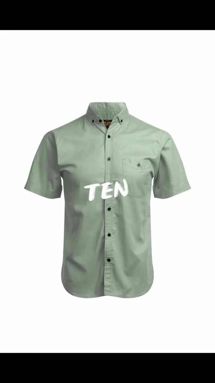SZN - Short Sleeves Shirt Army Premium | Kemeja Polos Pendek Hijau Army High Quality | Kemeja Polos Pria Lengan Pendek Premium Slim Fit Formal Casual Basic Katun