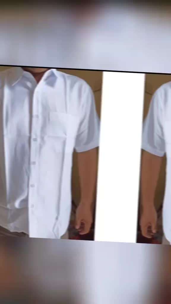 Kemeja Polos Baju fashion Pria Lengan Tangan Pendek Putih dan Hitam Katun Formal Basic Standar Kerja Casual