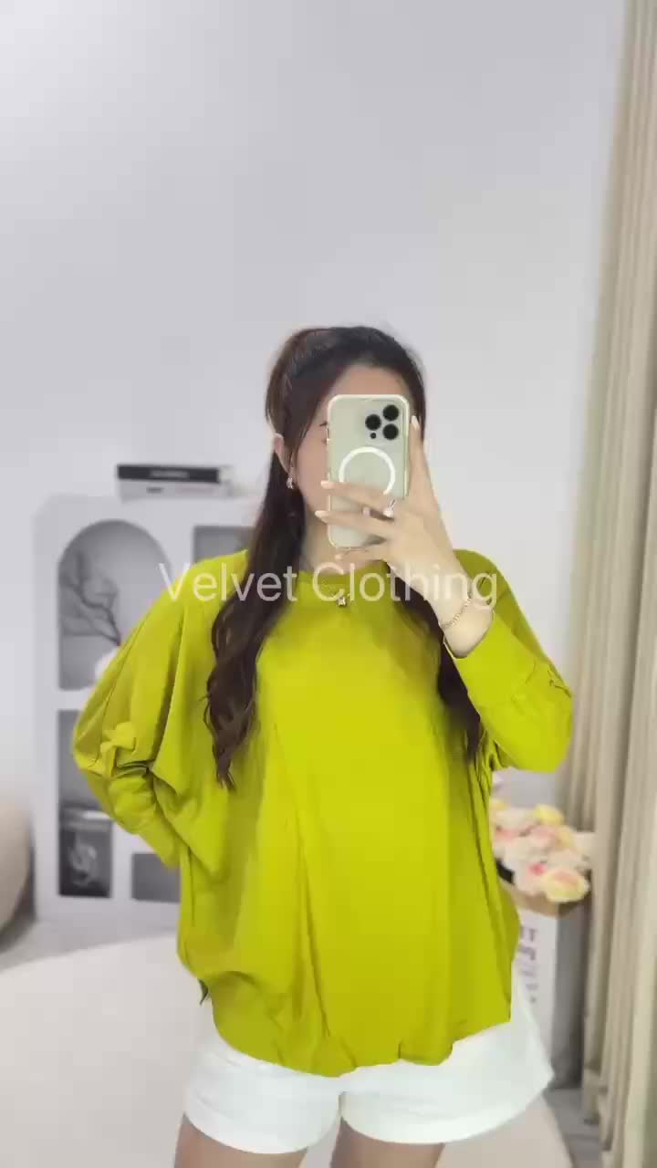 Kaos Batwing Polos Wanita / Batwing Top Jumbo Wanita / Atasan Jumbo Oversize Lengan 7/8 Wanita 6007 Baju Melar Panjang Tee