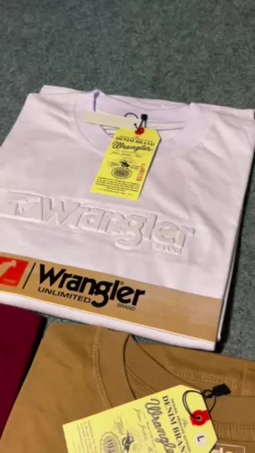 Baju Kaos Wrangler Motif Timbul Emboss Premium Quality Katun Combed Baju Oblong Pria