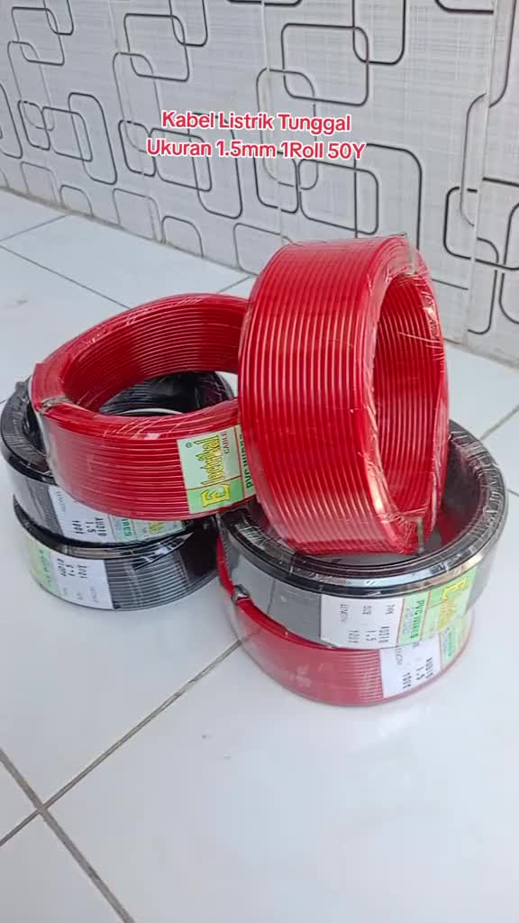 Kabel Listrik Engkel Bulat 1.5mm Electrical PVC 1 Roll tembaga