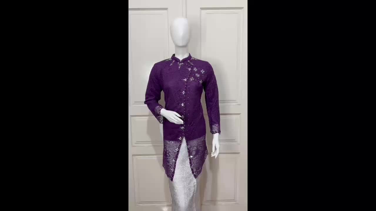 Setelan kebaya songket palembang tunik janggan payet mewah - Kebaya songket wisuda - Atasan kebaya modern dan elegan 2025 - Dress baju kebaya brokat trend pesta lamaran kondangan songket jumbo