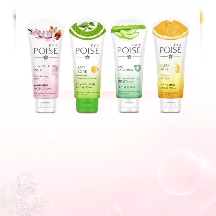 Poise Facial Foam | Luminous White Anti Acne | Sabun Cuci Pembersih Muka Mencerahkan Glowing Jerawat