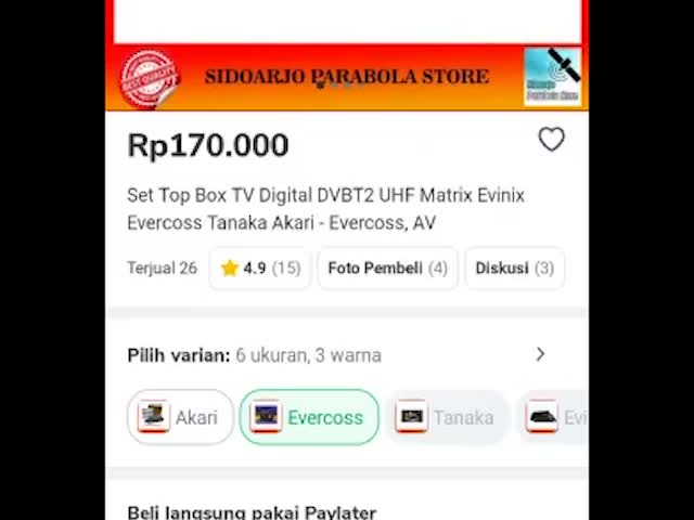 Set Top Box STB TV Digital DVBT2 Evinix H-1 New Box DVB-T2 UHF