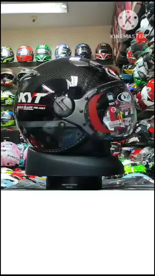 HELM KYT HALF FACE KYT ELSICO MOTIF #4 BLACK DOFF CREAM ORIGINAL