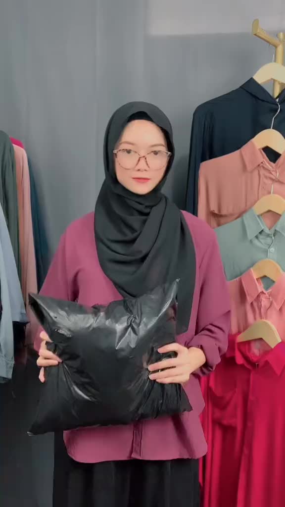 Kemeja Atasan Wanita Polos Katun Crinkle Airflow Nyaman Lembut Baju Slim Tangan Panjang Oval Casual Oversize By As3