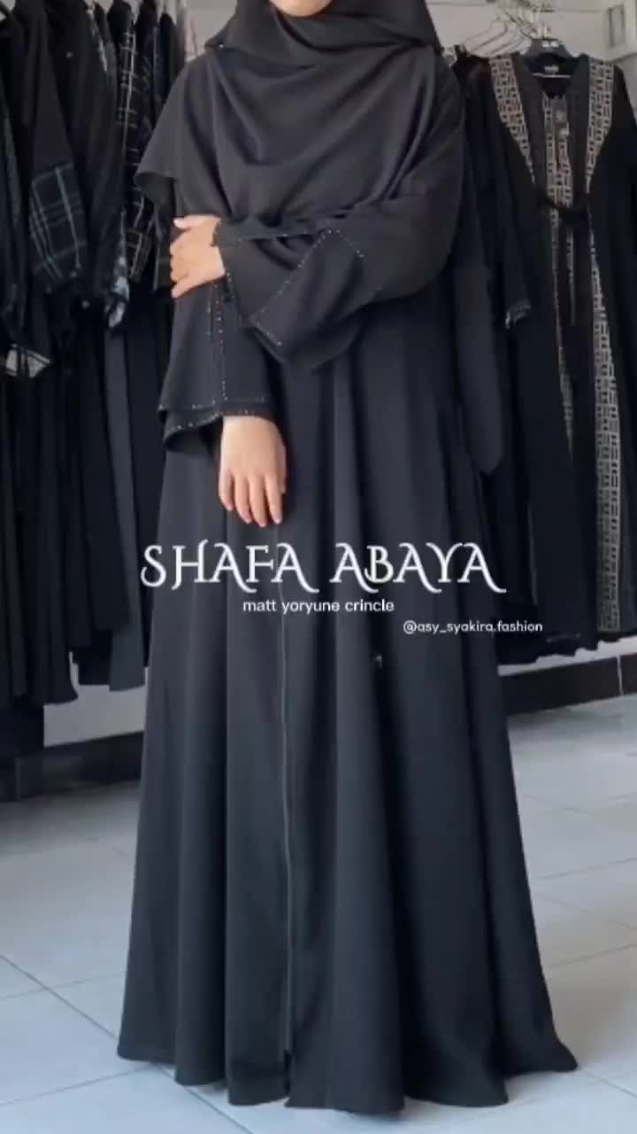 SHAFA ABAYA - Matt Yoryune Gamis Hitam Simple by Asy-Syakira Fashion Temboro