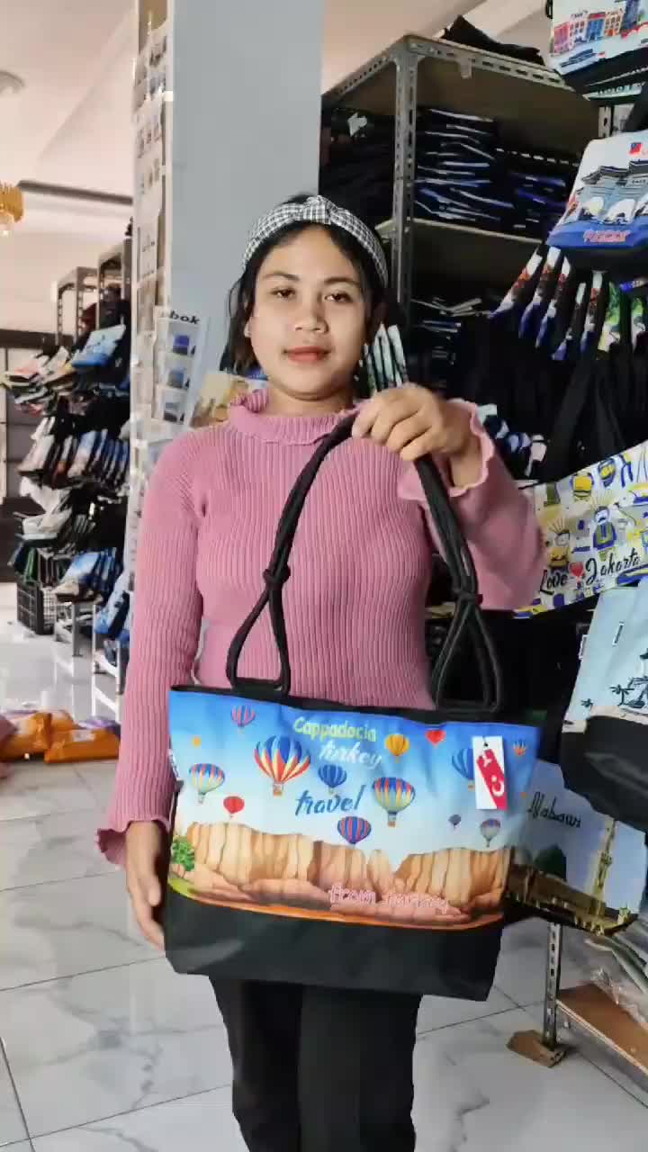 TAS TURKEY CAPPADOCIA Tote Bag Model Tali Sumbu Hitam, oleh oleh , Souvenir , siap kirim TSH 001