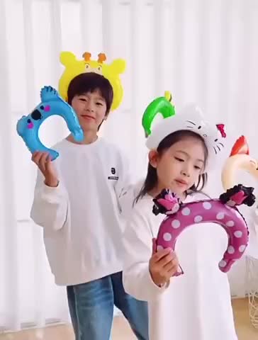 I26 (1pcs) Balon Foil Bando Aksesoris Ulang Tahun Karakter Hewan