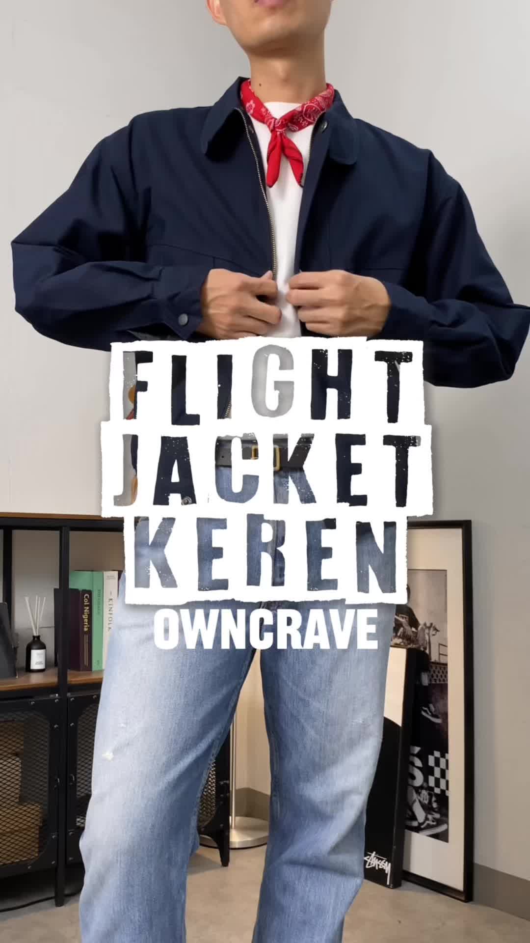 WOLV - Jacket Flight Cream Wolv Original Jeket Casual Terbaru Pria Wanita