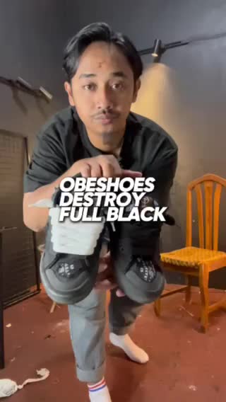 Brulee Project - Destroy Obeshoes - Full Black - Sepatu Gemuk - Sepatu Sneakers Canvas Casual Pria Wanita Vulcanize Original Unisex Produk Lokal Indonesia Spatu Gaya Sekolah Kampus Santai Kantor Formal Semi Formal Shoes