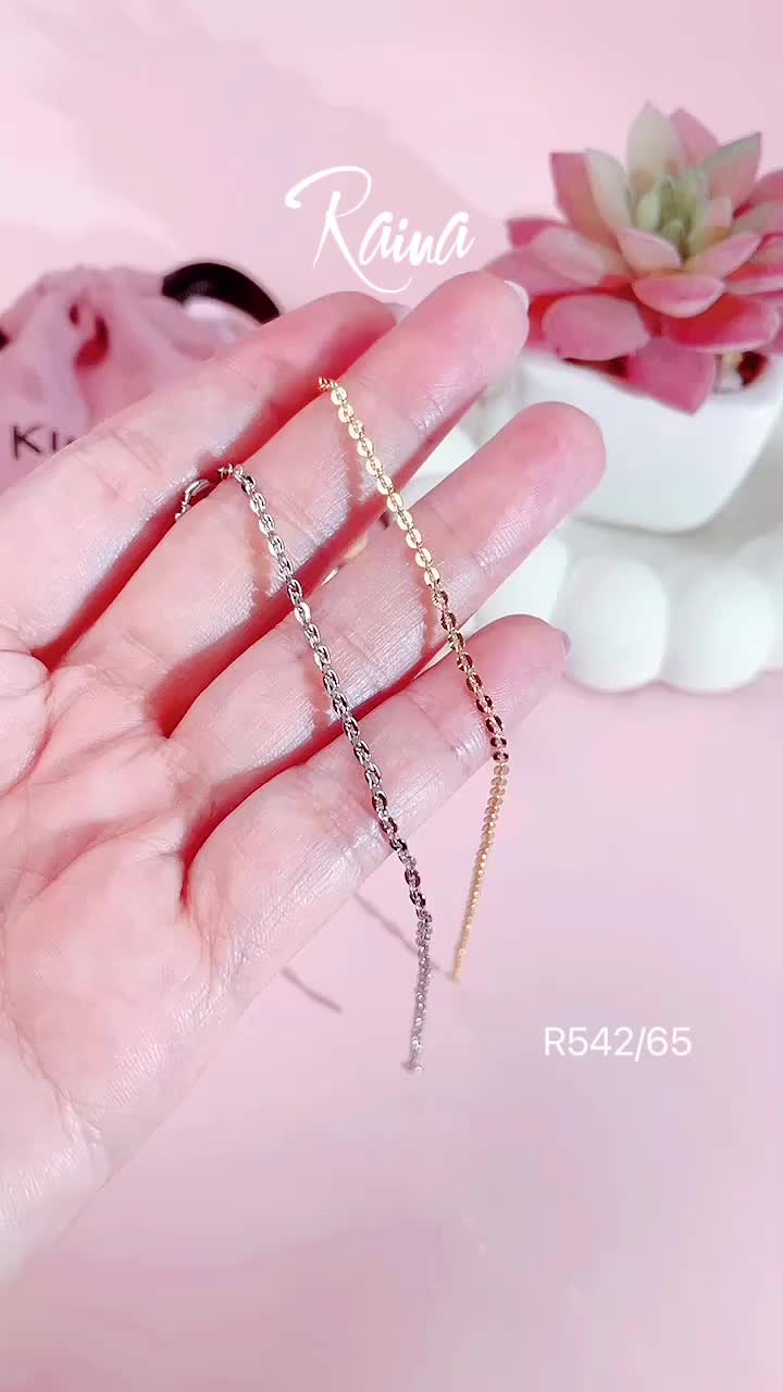 Kimora - Gelang Tangan Serut Rhodium Bracelets Wanita Anti Karat Raina Nira Simple  Gtr542