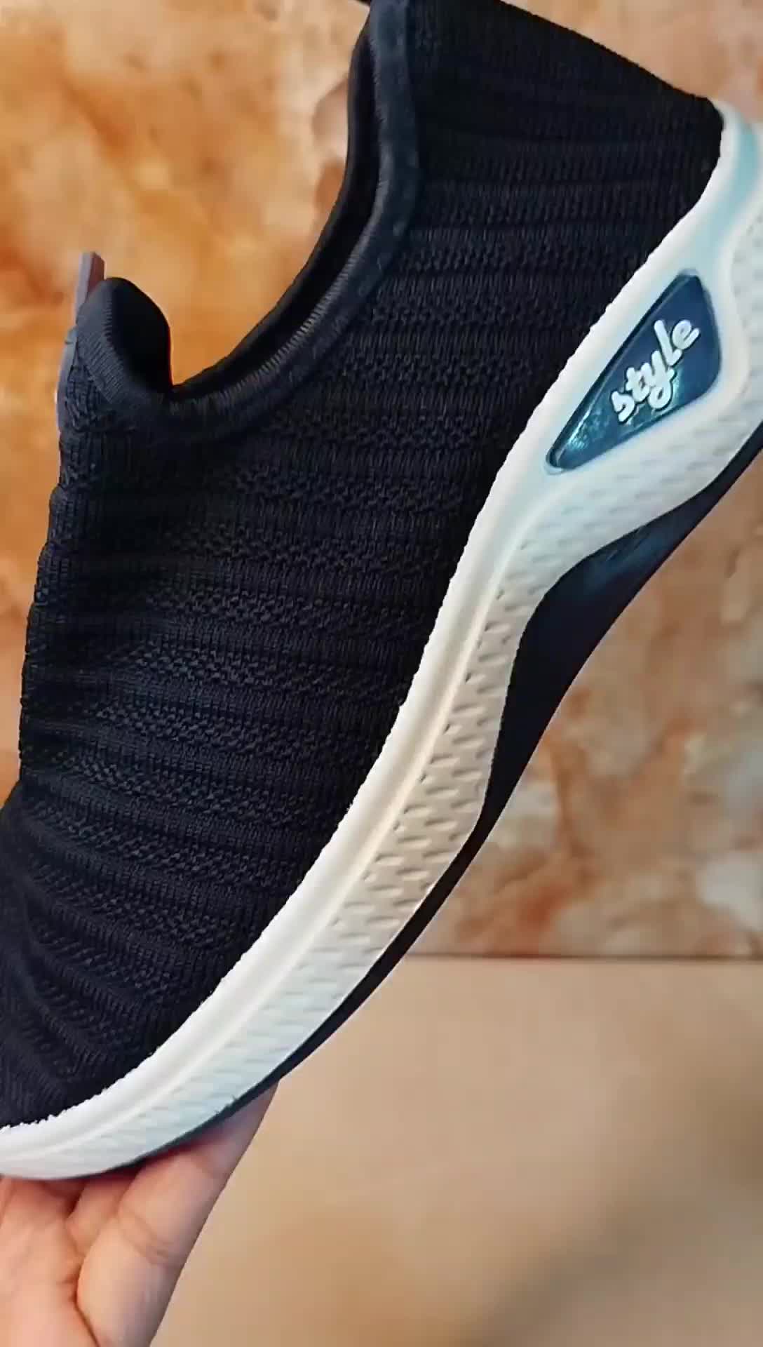 (Spesial Diskon)Sepatu Sneakers Karet Rajut Lentur Slip On Wanita Casual Sport