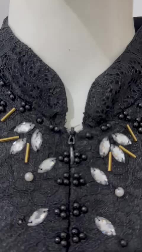 Realpict Setelan Kebaya Tunik Busui Brokat Full Payet Rok Plisket