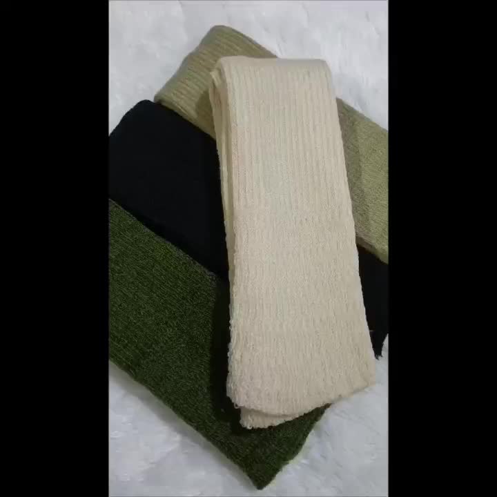 Handsock Rajut Premium Fringerles Jempol Manset Rajut Lubang Jempol Syari Handshock Rajut Bolak-Balik Manset 2 In 1 Panjang 35-40 Cm Muslim Tangan