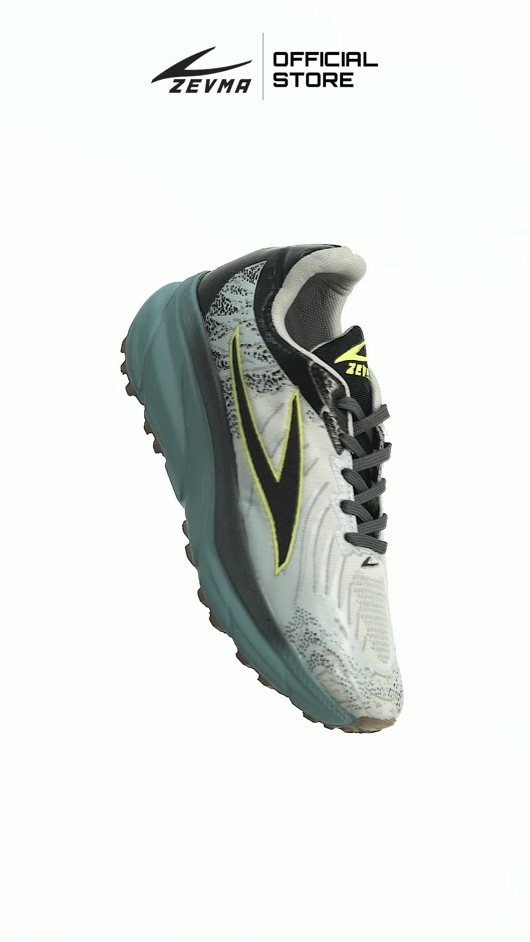 Zevma Tera Speed .1 Grey Black - Sepatu Olahraga Running Lari Pria Wanita Sneakers Kasual Senam