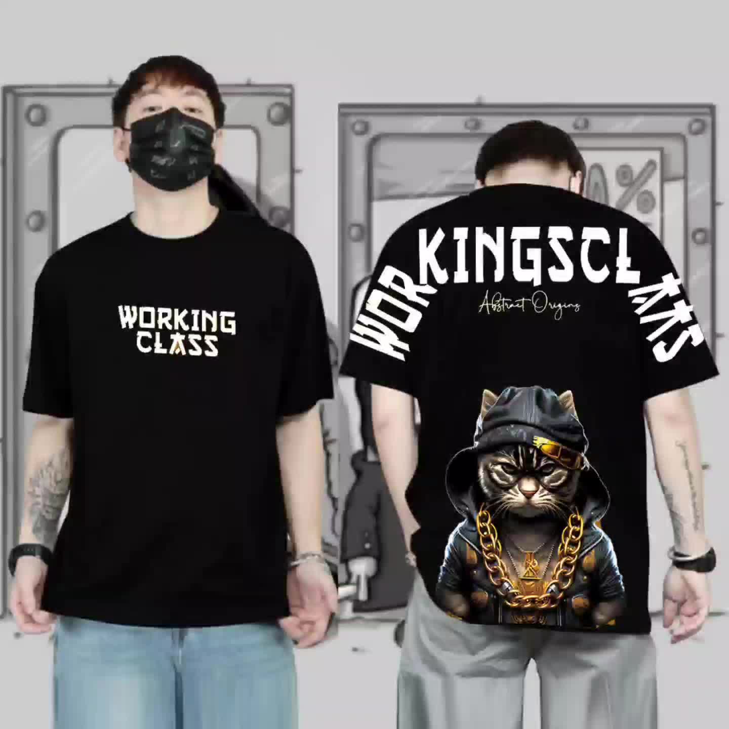 Kaos distro pria terbaru motif cat working class varian warna baju kaos motif kucing terlaris dan termurah 2024 Nyaman Dewasa Unik Keren