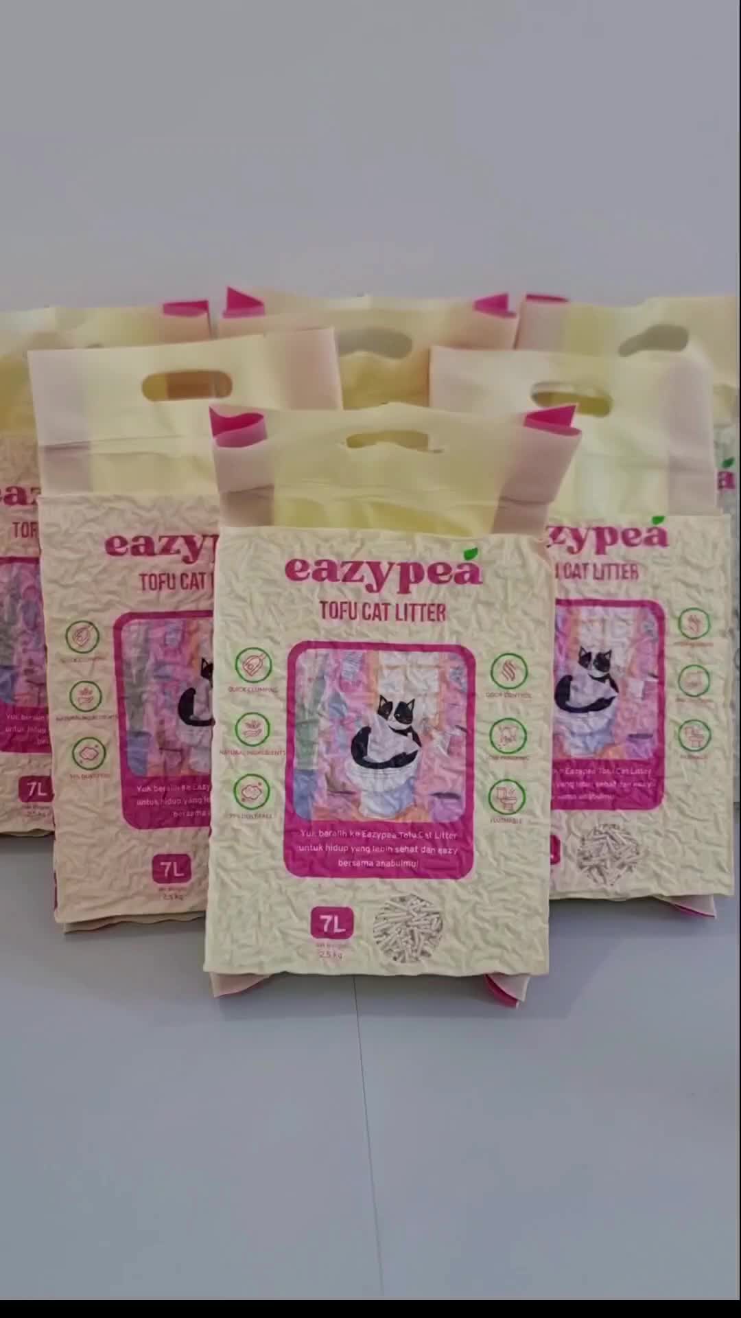 Eazypea Tofu Cat Litter Pasir Kucing Cat Sand Gumpal Wangi 7L