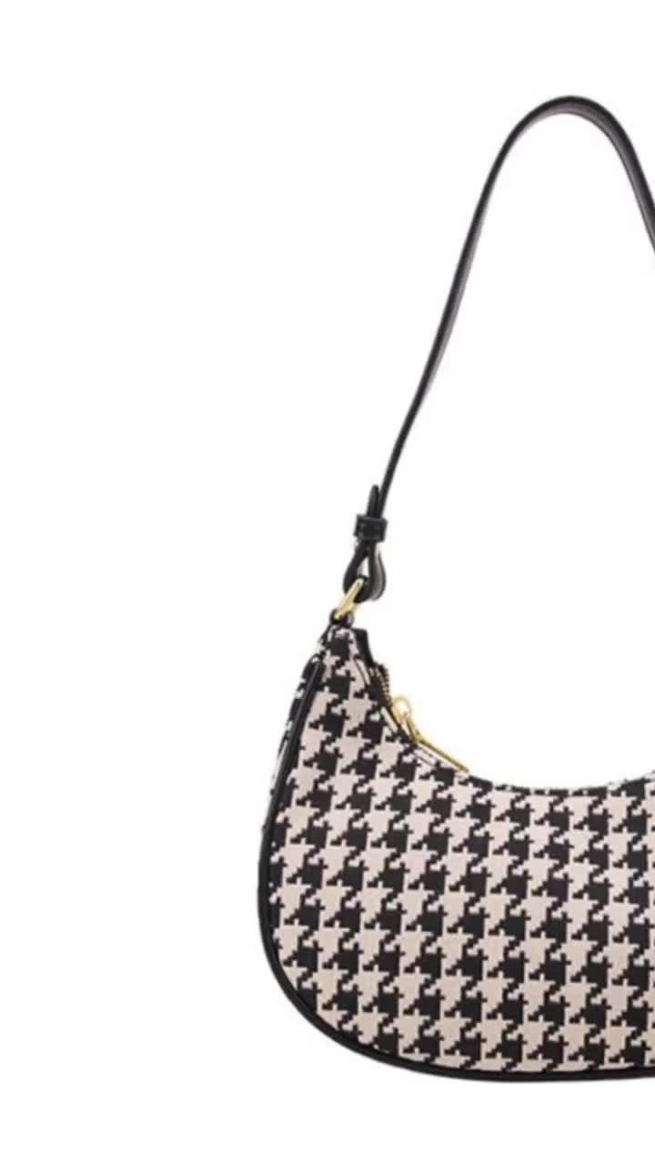 BISA COD T6330 Tas Hobo Wanita / Tas Motif Wanita / Houndstooth Pattern Bag / Fashion Bag Selempang