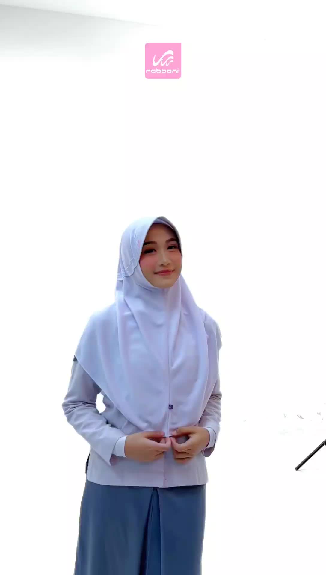 Rabbani- Kerudung Sekolah Innova Lx S Serut Tutup Warna Jilbab Instan Kerudung Panjang Pita