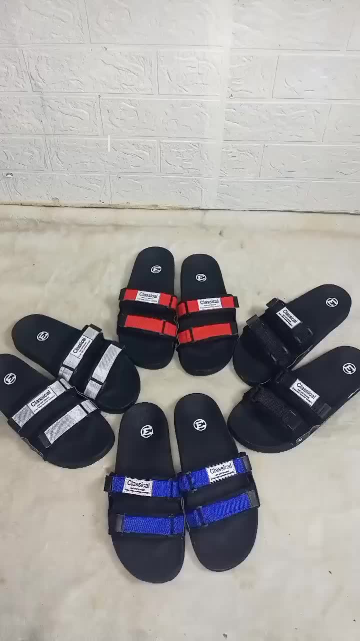 Dj_Style Cl 02 Sandal Slide Pria Unisex Karet Hitam Sendal Kasual Spon Hyget Furing Webing Keren Ringan Size 39-43