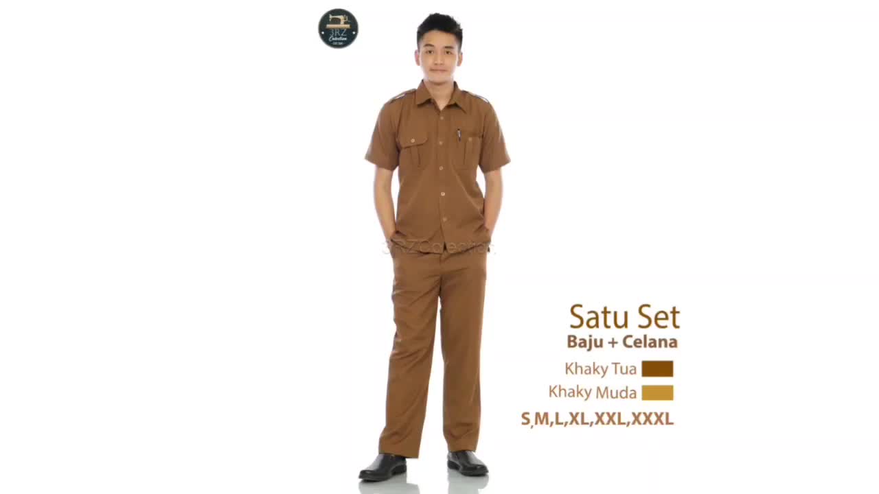 Seragam PNS Seragam Pemda Pria Khaki muda Baju Guru